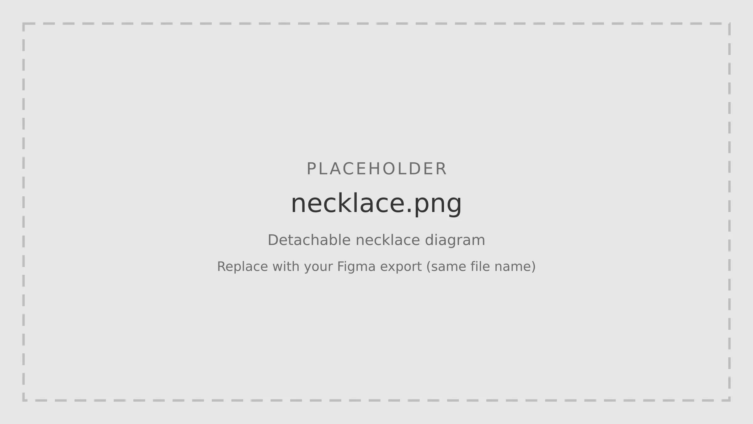 Labeled diagram of the detachable sensor necklace