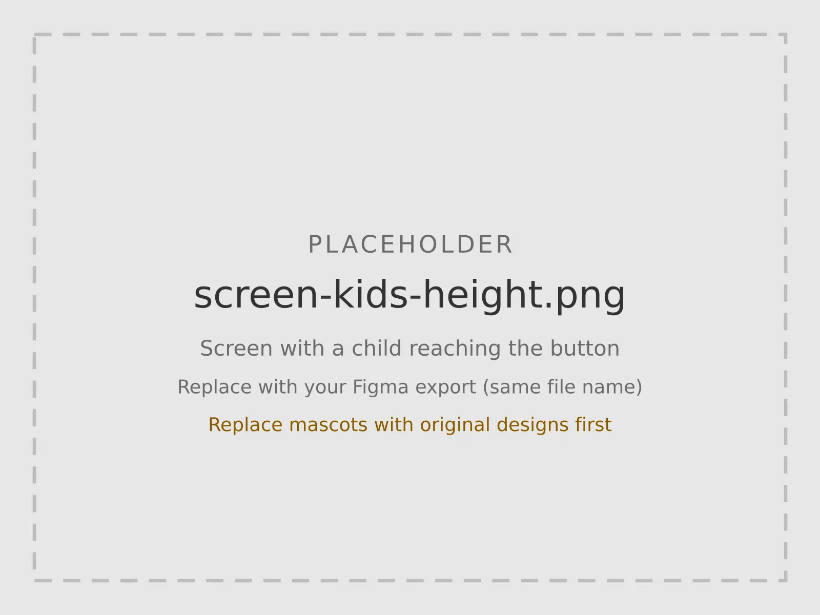 The arena screen with interactive buttons at children's height
